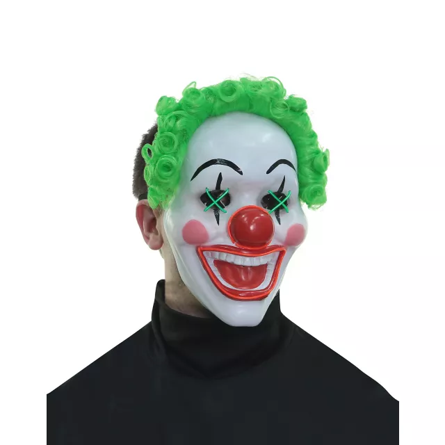 Light-Up El Wire Jokes on You Clown Half Mask at Spirit Halloween