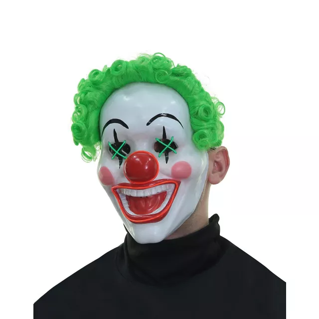 Light-Up El Wire Jokes on You Clown Half Mask at Spirit Halloween
