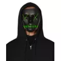 Light-Up EL Wire Green Stitched Black Half Mask at Spirit Halloween