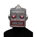 Light-Up EL Wire Vintage Robot Half Mask at Spirit Halloween