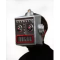 Light-Up EL Wire Vintage Robot Half Mask at Spirit Halloween