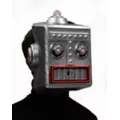 Light-Up EL Wire Vintage Robot Half Mask at Spirit Halloween