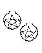 Pentagram Hoop Earrings