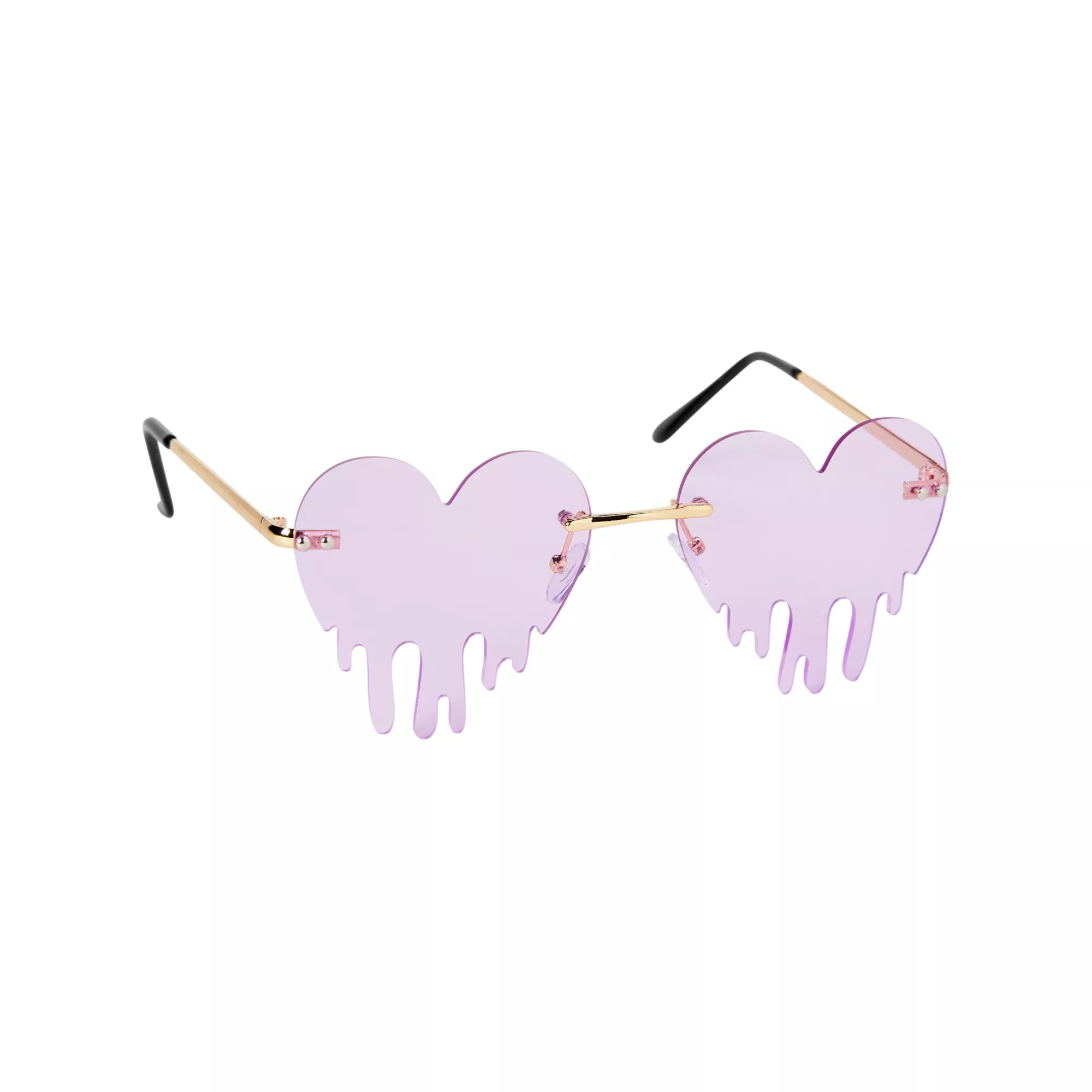 Drippy Heart Sunglasses at Spencer's