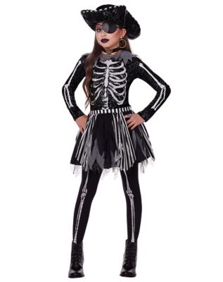 half skeleton costume