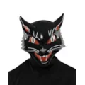 Vintage Grinning Black Cat Half Mask at Spirit Halloween