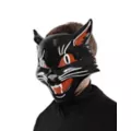 Vintage Grinning Black Cat Half Mask at Spirit Halloween