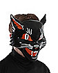 Vintage Grinning Black Cat Half Mask