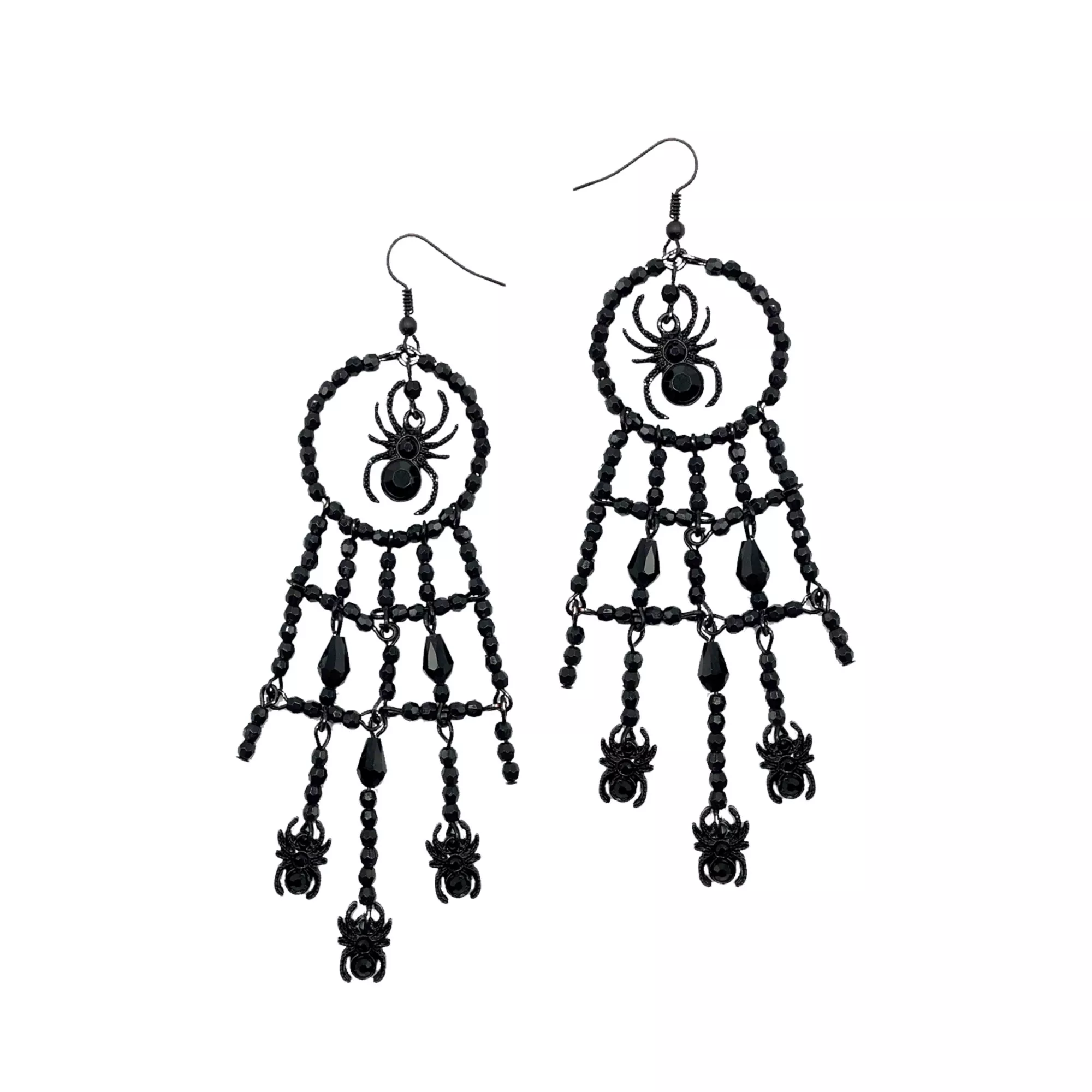 Witch Spider Web Hoop Earrings at Spirit Halloween