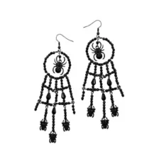 Witch Spider Web Hoop Earrings at Spirit Halloween