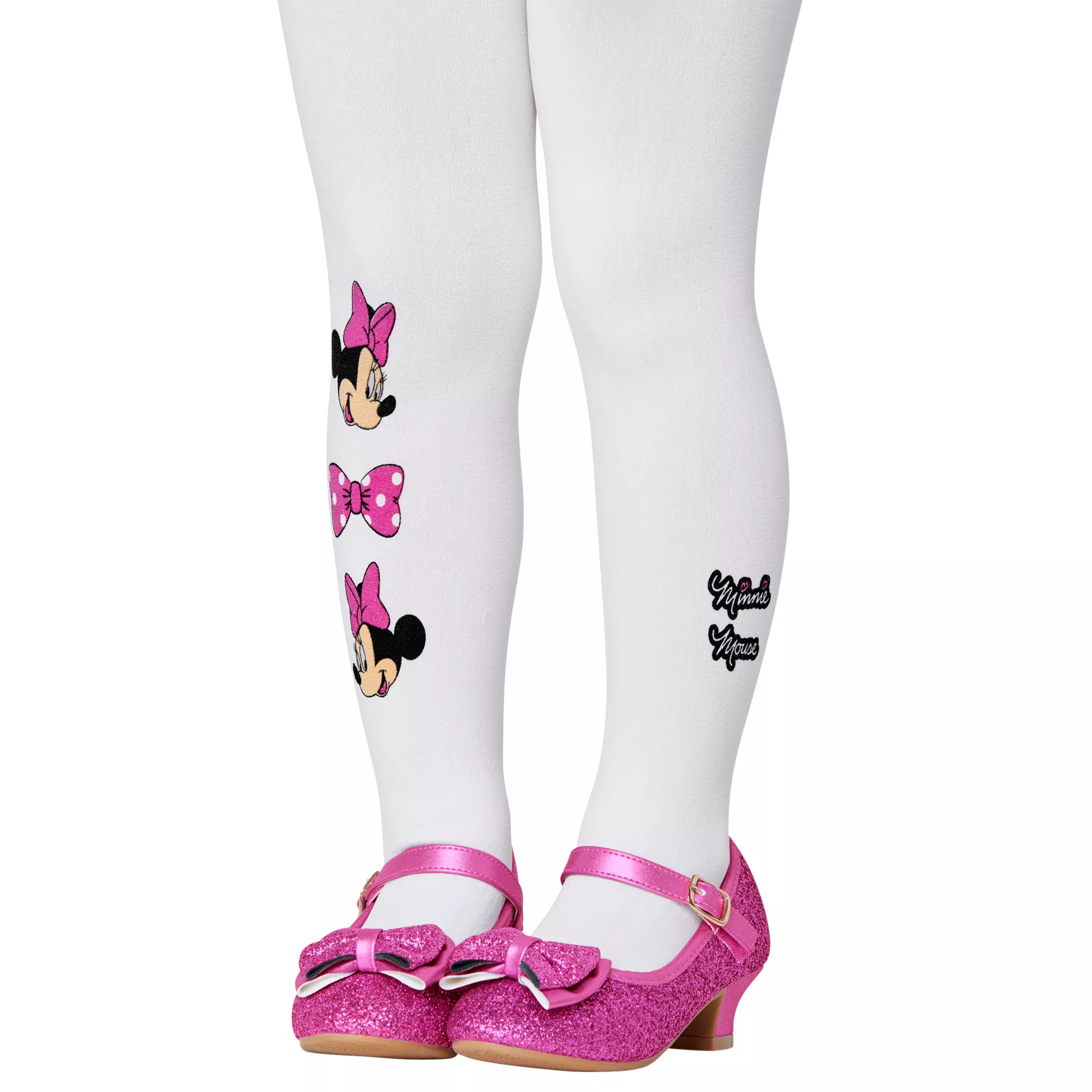 Toddler White Minnie Mouse Tights - Mickey and Friends at Spirit Halloween