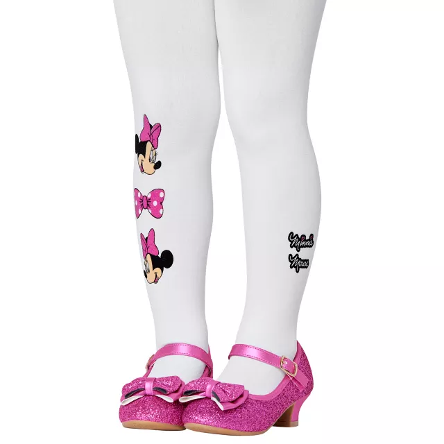 Toddler White Minnie Mouse Tights Mickey and Friends