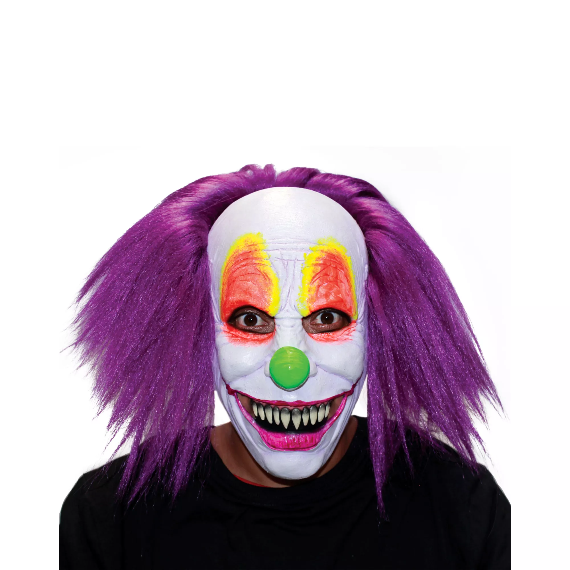 Purple Hair Clown Full Mask at Spirit Halloween