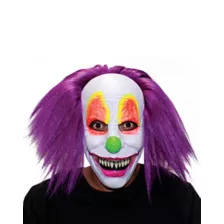 Purple Hair Clown Full Mask at Spirit Halloween