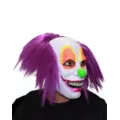 Purple Hair Clown Full Mask at Spirit Halloween