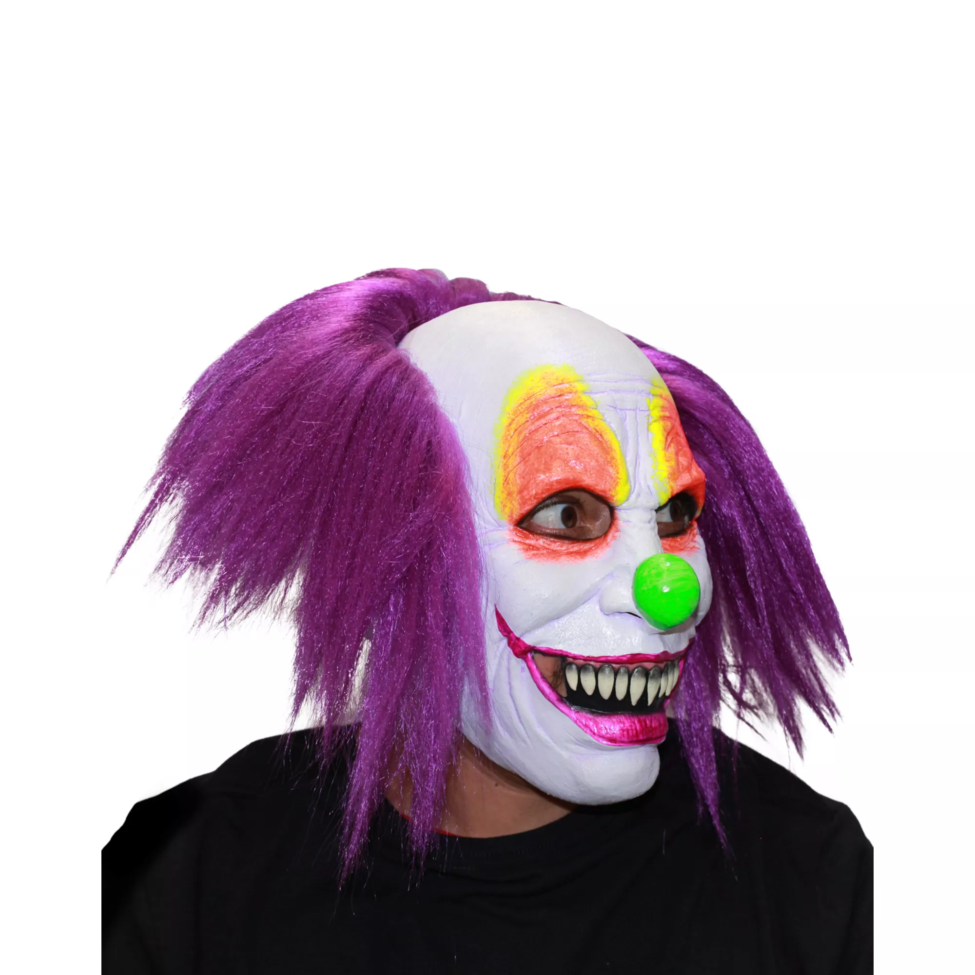 Purple Hair Clown Full Mask at Spirit Halloween