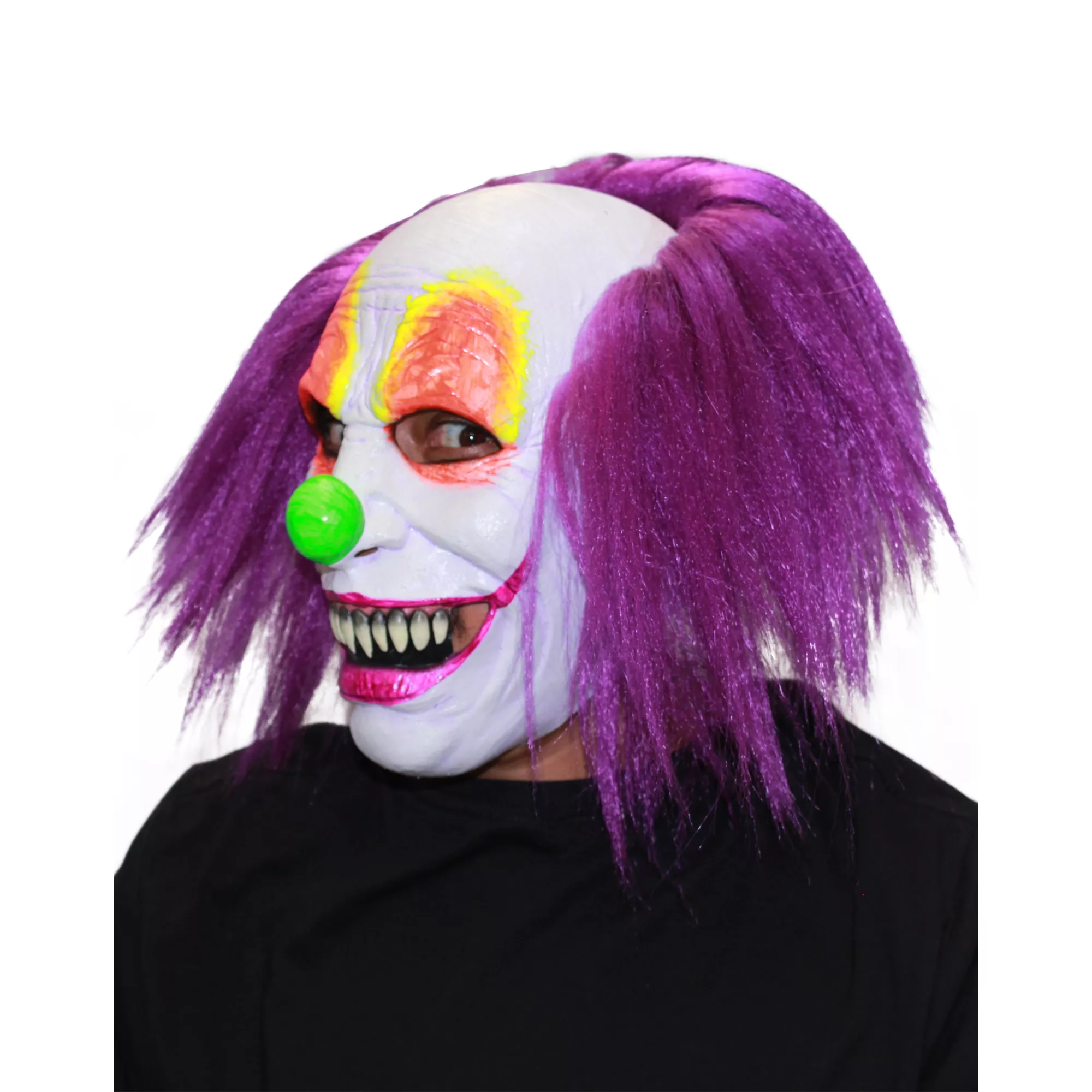 Purple Hair Clown Full Mask at Spirit Halloween
