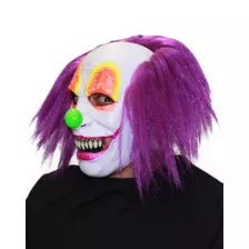 Purple Hair Clown Full Mask at Spirit Halloween