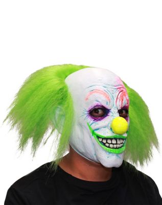 Neon Green Hair Clown Full Mask