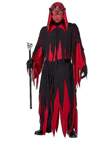 Demon Robe Devil Gothic Vampire Grim Reaper Mens Costume Standard 