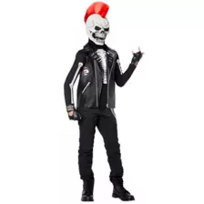 Kids Dark Rebel Punk Skeleton Costume at Spirit Halloween