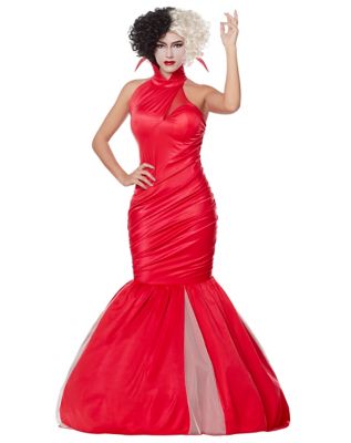 cruella red gown
