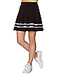 Adult Black Plus Size Cheerleader Skirt