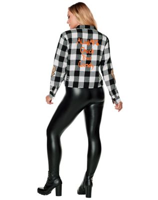 Adult Plus Size Flannel Shirt - Trick 'r Treat
