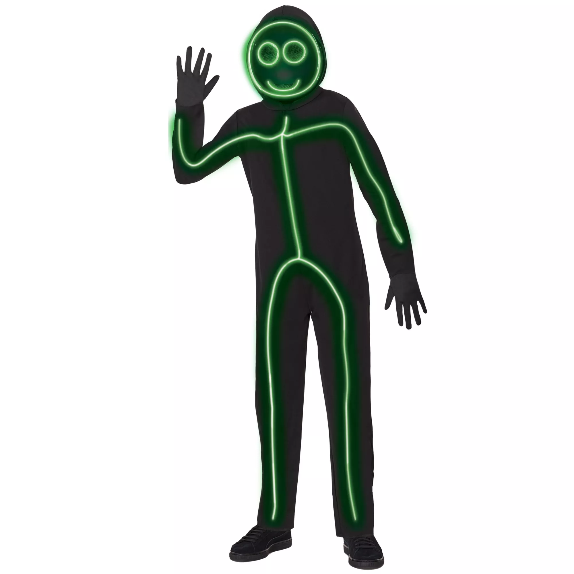 Kids Light-Up EL Wire Green Stick Figure Costume at Spencer's