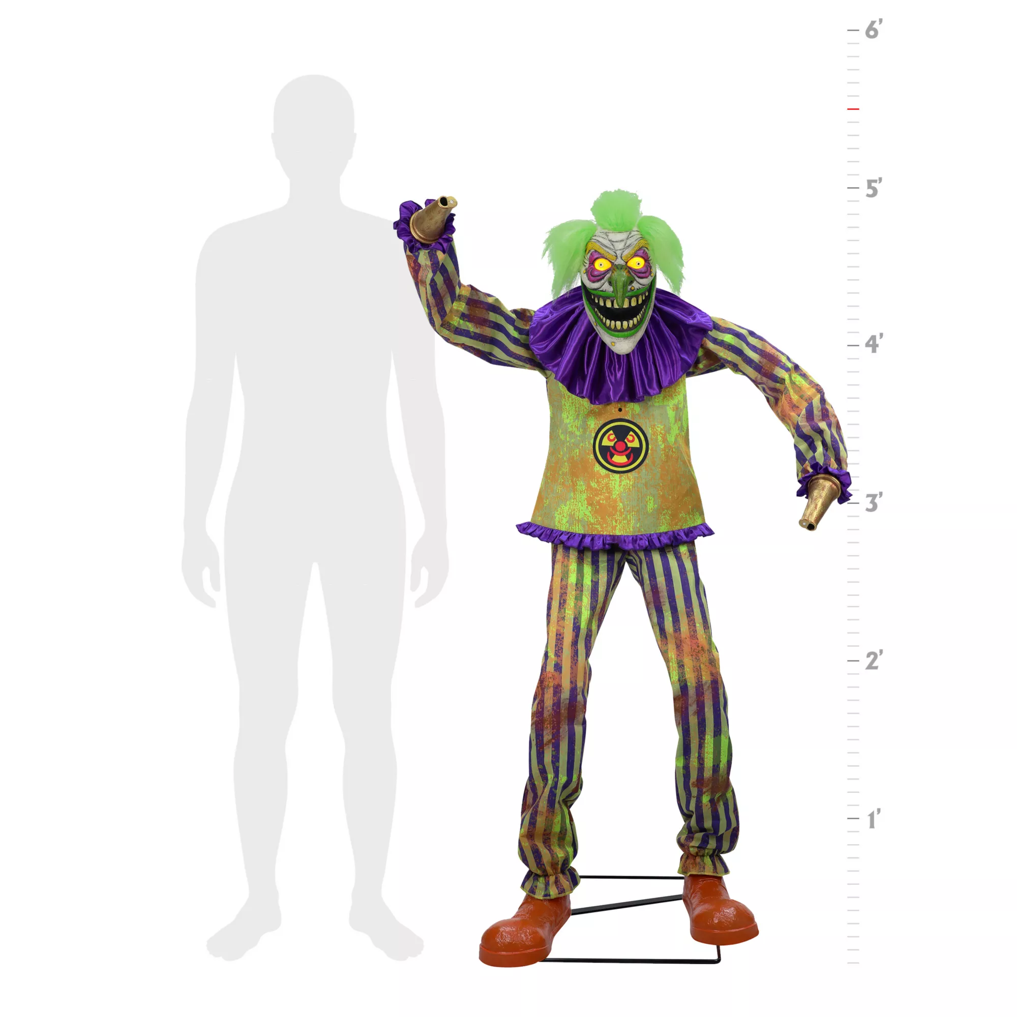 6 Ft Nozzles the Clown Animatronic at Spirit Halloween