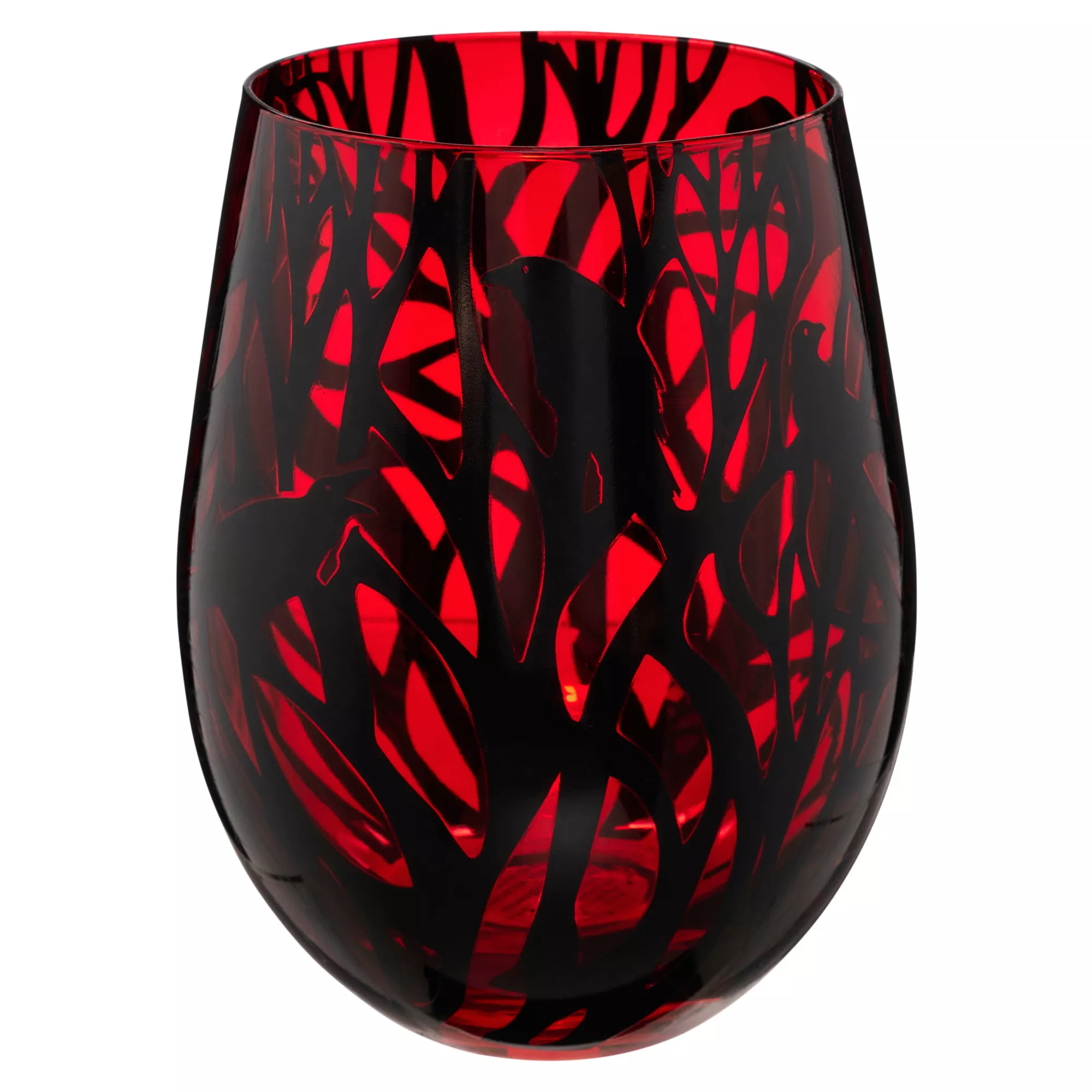 Gothic Noir Raven Stemless Glass - 18 oz. at Spirit Halloween