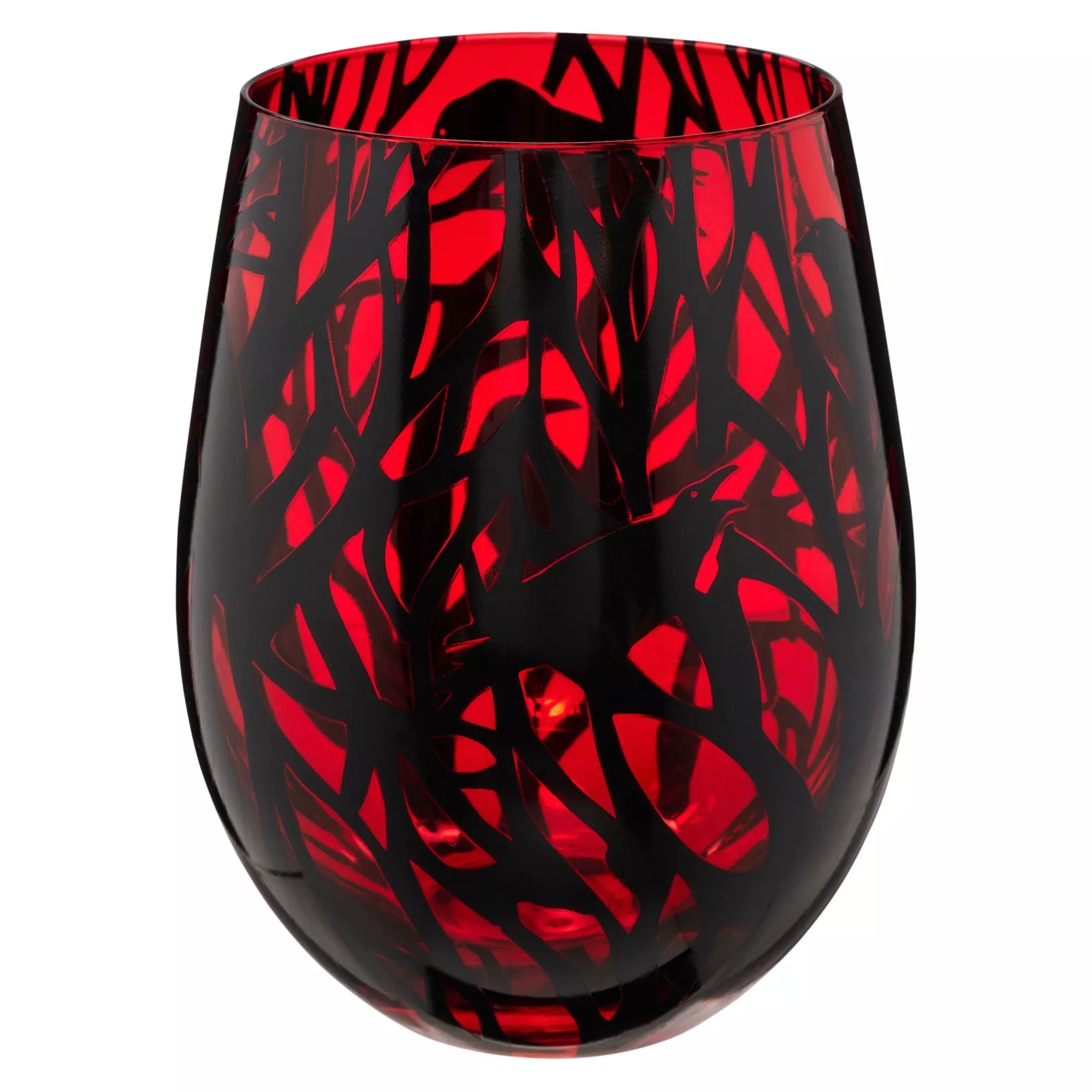 Gothic Noir Raven Stemless Glass - 18 oz. at Spirit Halloween