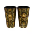 Gothic Noir Skull Glass Set 2 Pack - 16 oz. at Spirit Halloween