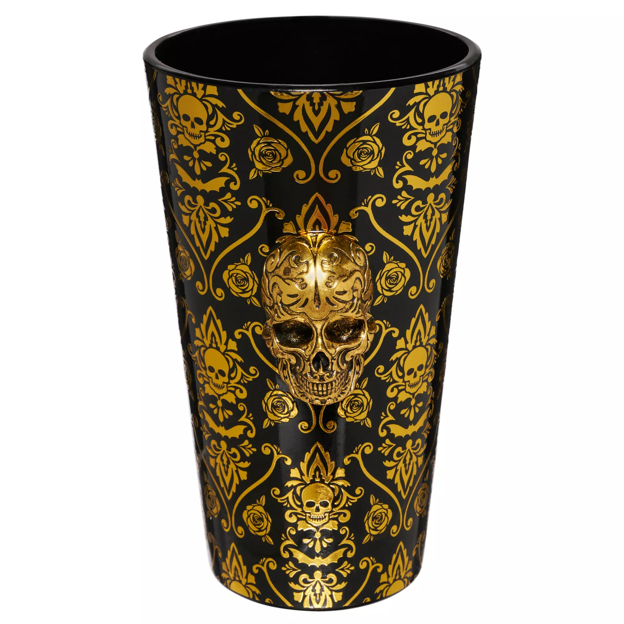 Gothic Noir Skull Glass Set 2 Pack - 16 oz. at Spirit Halloween