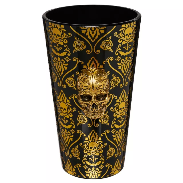 Gothic Noir Skull Glass Set 2 Pack - 16 oz. at Spirit Halloween