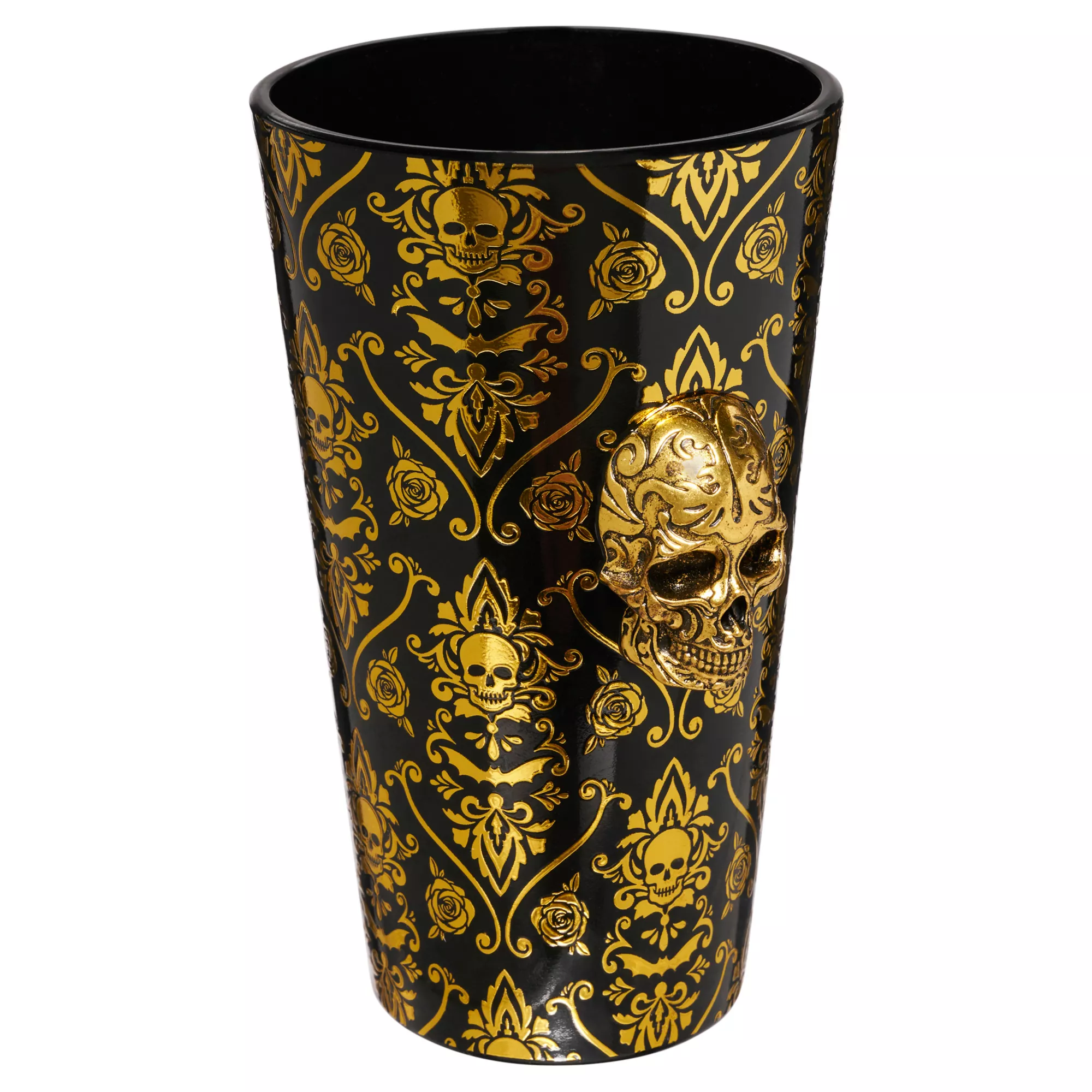 Gothic Noir Skull Glass Set 2 Pack - 16 oz. at Spirit Halloween