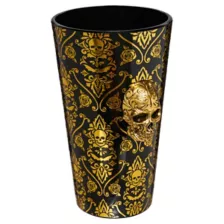 Gothic Noir Skull Glass Set 2 Pack - 16 oz. at Spirit Halloween