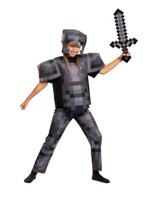 Kids Netherite Armor Costume Deluxe - Minecraft