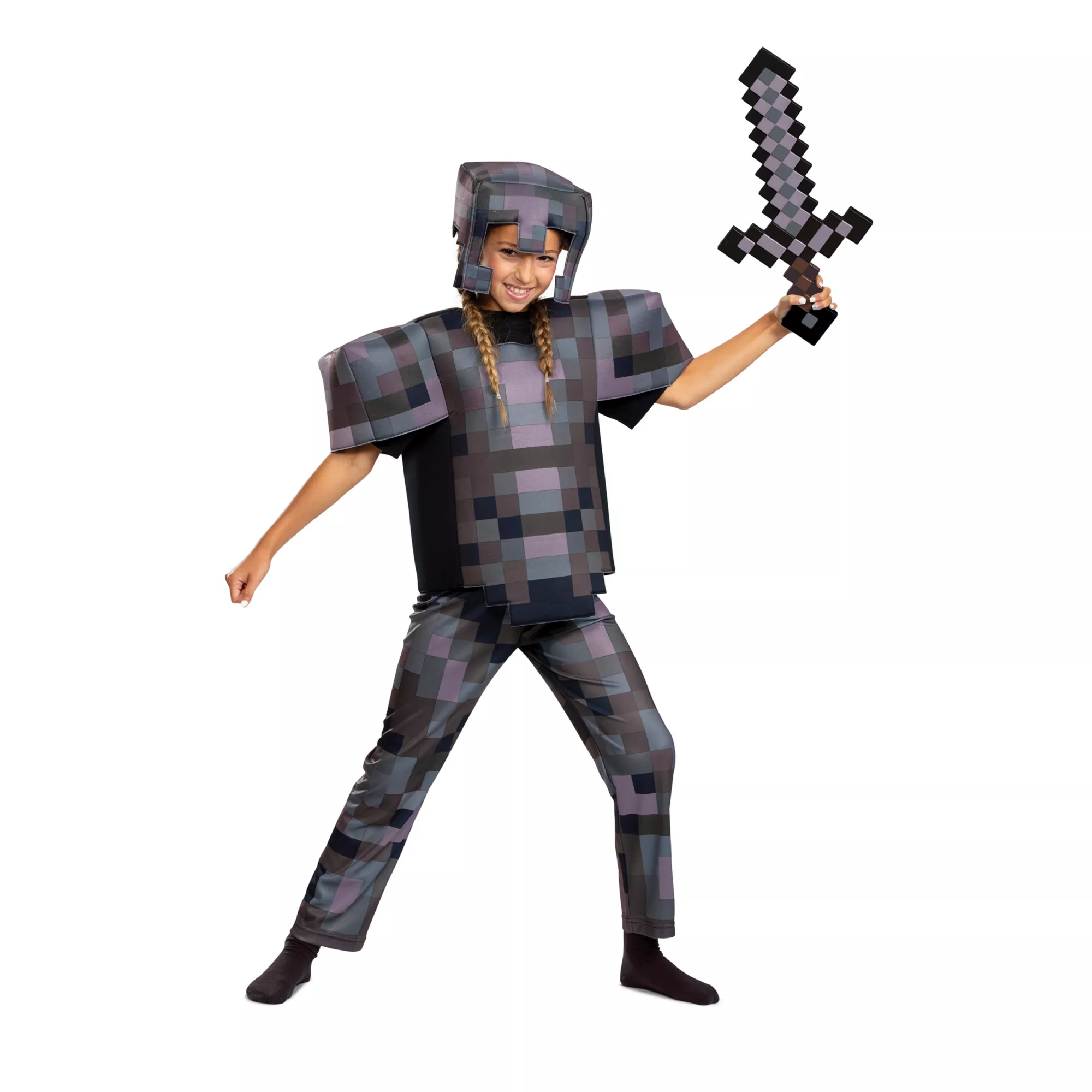 Kids Netherite Armor Costume Deluxe - Minecraft at Spirit Halloween