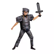 Kids Netherite Armor Costume Deluxe - Minecraft at Spirit Halloween