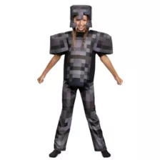 Kids Netherite Armor Costume Deluxe - Minecraft at Spirit Halloween