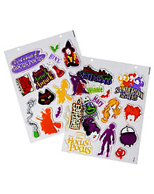 DISNEY HALLOWEEN Pirate Mickey Mouse & Bride Minnie Mouse Window Gel Clings 