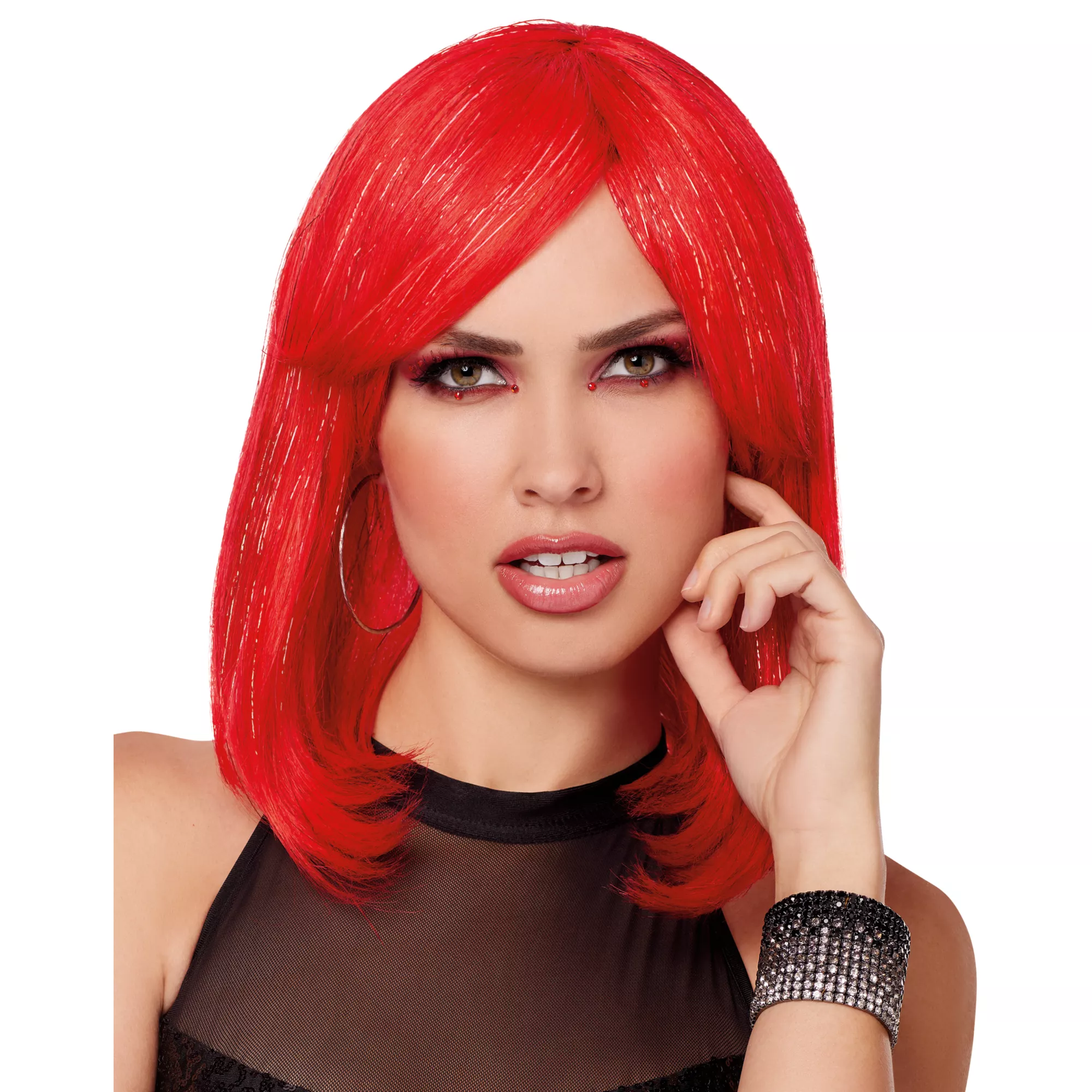 Hint of Sparkle Red Pageboy Wig at Spirit Halloween