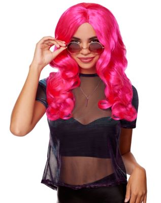 Hollywood Glam Curls Wig Pink Spirithalloween