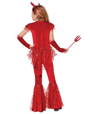 Kids Devil Jumpsuit Costume