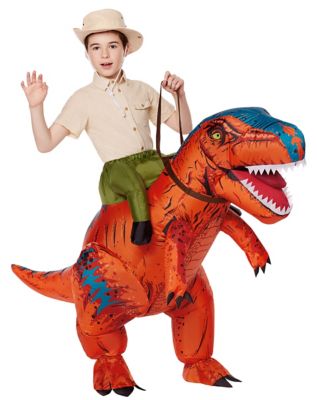 Inflatable riding shop dinosaur costume