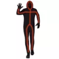 Adult Light-Up EL Wire Orange Stick Figure Costume at Spencer's
