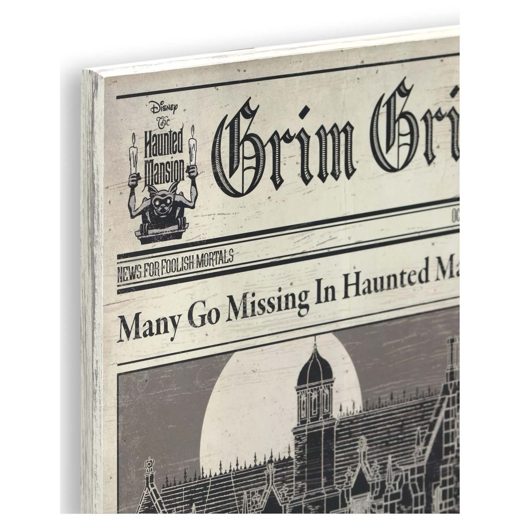 Newspaper Sign - Disney The Haunted Mansion at Spencer's