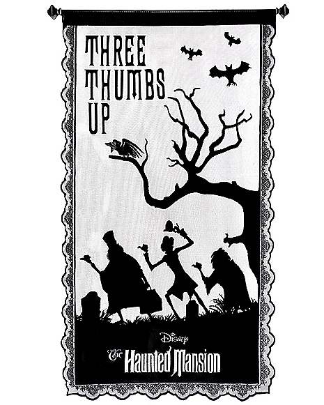 Three Thumbs Up Light-Up Lace Panel - The Haunted Mansion - Spirithalloween.com
