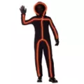 Kids Orange Light-Up Stick Figure Costume at Spencer's